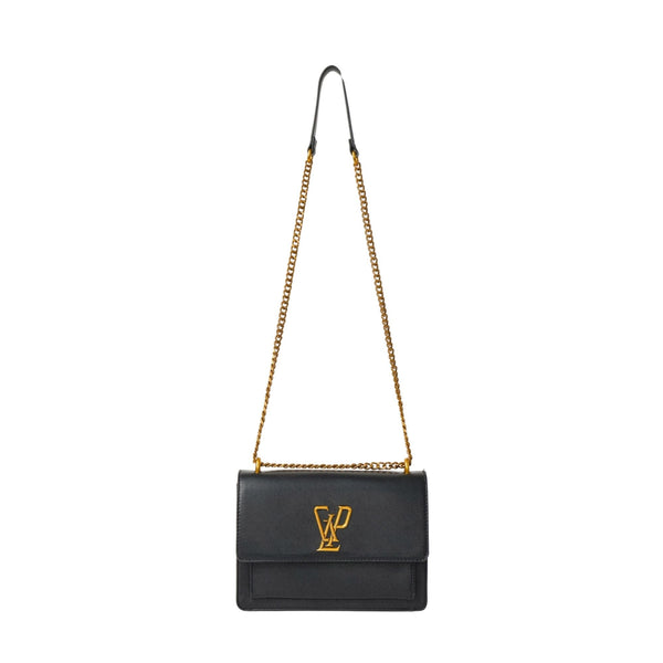 Gaelle Borsa a spalla Borsa Donna con patta e catena Nero - Francavilla Moda